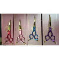 Madan 6 Gold Titanium Curved Aluminium Handled Shear