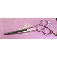 Madan Straight 6.5inch Pink Aluminium Handled Shear