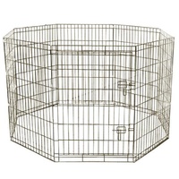 Essentials Small 36 inch Pet Exercise Pen Gold Zinc Plated