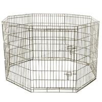 Essentials Small 36 inch Pet Exercise Pen Gold Zinc Plated
