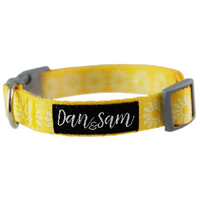 Dan & Sam Wild Sunflower Dog Collar Large