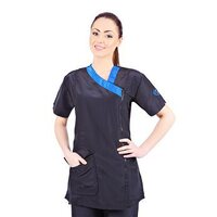Groom Professional Rimini Fitted Grooming Tunic Black & Blue Large 42