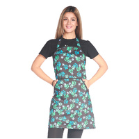 Ladybird Waterproof Dog Bathers Apron with Blue & Green Paw Prints