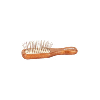 Show Tech Mini Wooden Pin Brush 12cm Rectangular Walnut