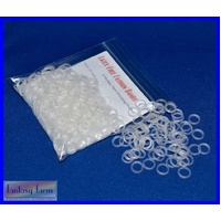 FF Elastic Bands 3/8 Clear 400 pack latex free