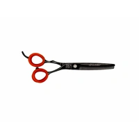 P & W Black Widow Black Titanium 6 Inch 30 Tooth Double Thinning Scissors