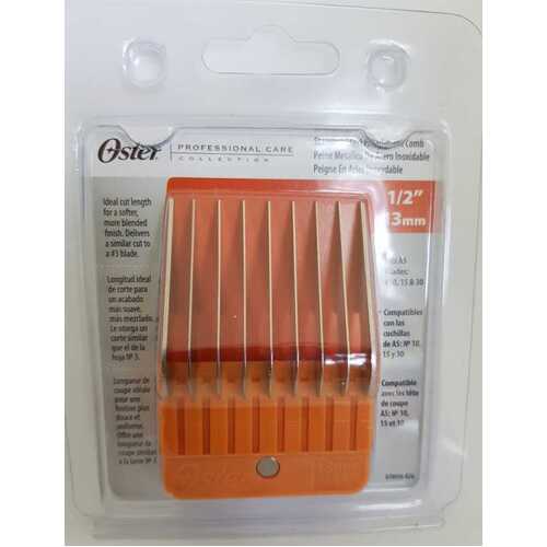 Oster 1/2inch (13mm) Orange Stainless Steel Attachment Guide Comb