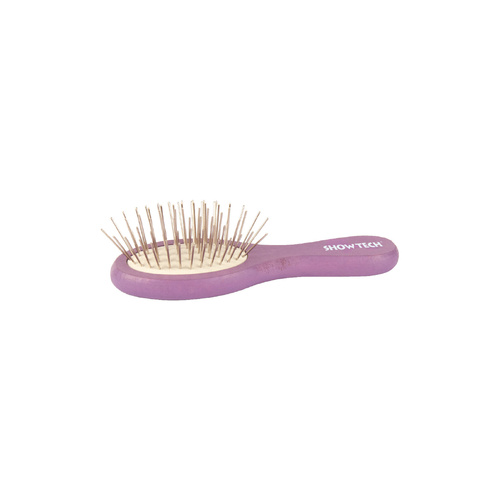 Show Tech Mini Wooden Pin Brush 12cm Oval Purple