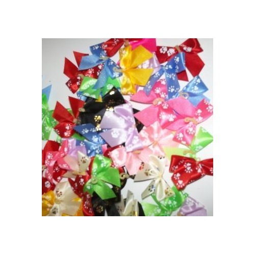 Groomers Bows PawPrint Bows 50 pack