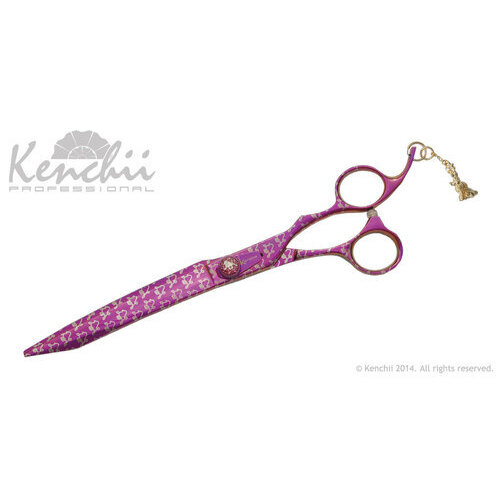 Kenchii Pink Poodle 8 Inch Curved Scissor