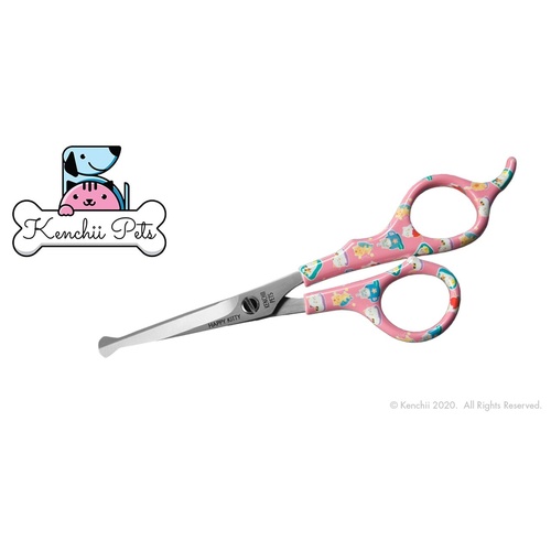 Kenchii Pets Happy Kitty 5.5inch Straight Ball Tip Scissor