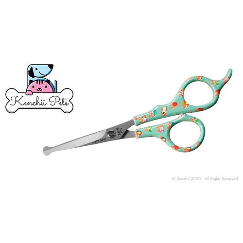 Kenchii Pets Happy Puppy 5.5inch Straight Ball Tip Scissor