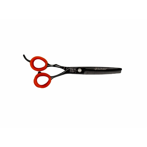 P & W Black Widow Black Titanium 6 Inch 30 Tooth Double Thinning Scissors