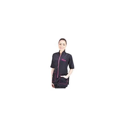 Groom Professional Milano Grooming Jacket Black with Pink