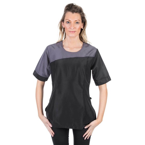 Groom Professional Tuscany Semi Fitted Black & Grey Grooming Top