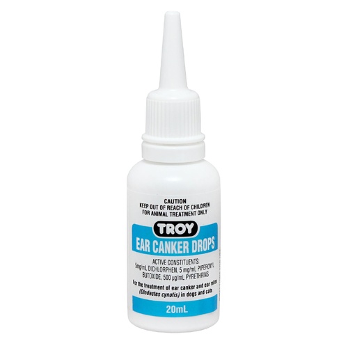 Troy Ear Canker & Ear Mite Drops 20ml