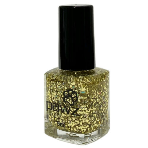 Pawz New Dog Nail Polish Glitter Gold 9ml