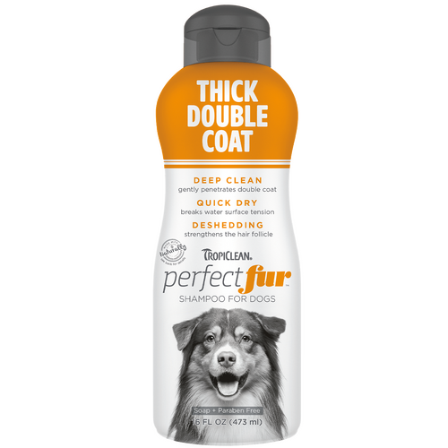 Tropiclean Perfect Fur Thick Double Coat Shampoo 16oz (473ml)