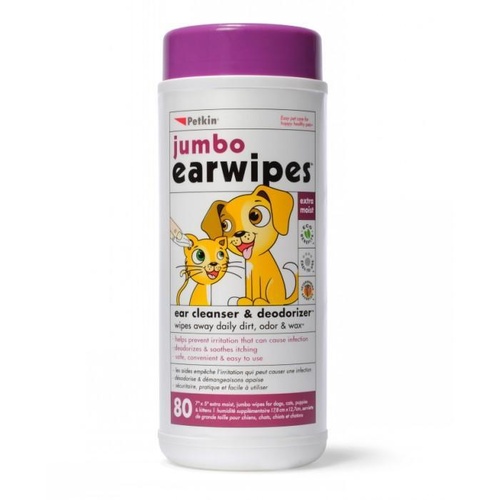 Petkin Ear Wipes Jumbo Pack 80