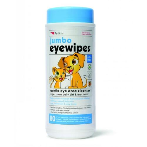Petkin Jumbo Eye Wipes 80 pack