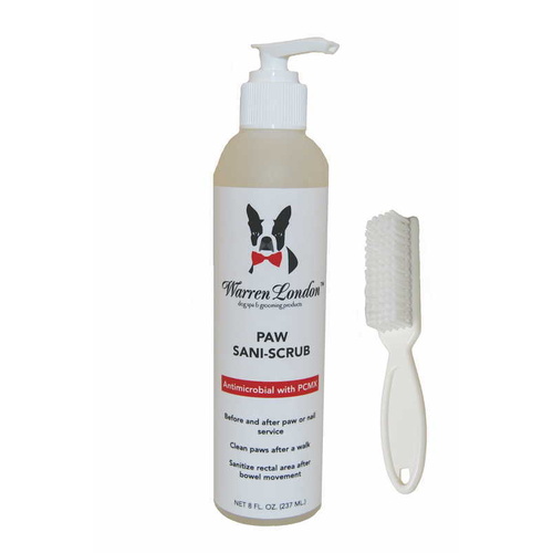 Warren London Paw Sani-Scrub with Brush 8oz (237ml)